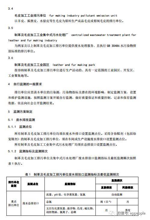 环保部发布电镀、氮肥、制革及毛皮加工工业排污单位自行监测技术指南